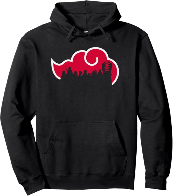 Naruto Shippuden Akatsuki Silhouette Anime Pullover Hoodie